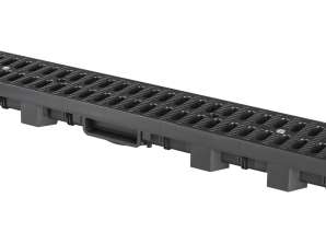 Industrial drainage, 55 mm high, plastic grate, class A15 (up to 1.5 tonnes)
