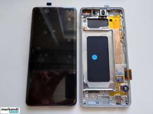 Samsung S10+ (LCM) original LCD ASSY m/ramme og kamera (A&B-KLASSE)