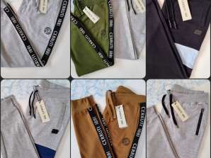 Męskie spodnie sportowe 010031 Cerruti 1881 dostępne w kolorze czarnym, szarym, khaki, brązowym i niebieskim