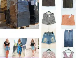 Massor av 1000 stycken nya damkläder från europeiska märken