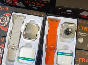 Smart Watch Ultra Connected Watch díszdoboz férfiaknak és nőknek kompatibilis Android és IOS rendszerekkel (Apple, Samsung, Xiaomi, Sony, Huawei)