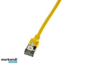 LogiLink SlimLine patch kábel, 1m sárga Cat6a CQ9037S