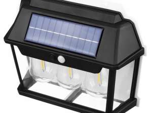 PR-1040 Solar-Wandleuchte mit Sensor - LED - Solarbeleuchtung für den Außenbereich