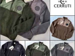 010032 Men's Cerruti 1881 Jacket Sweatshirt. Colors: graphite, brown, khaki, gray