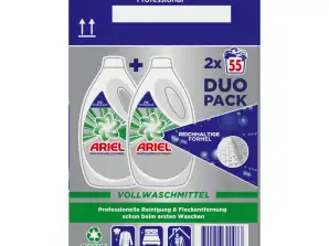Ariel Detergente Líquido Profesional para Ropa, 2x55 cargas de lavado, 2x2.75L