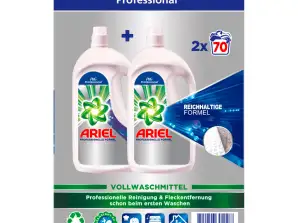 Ariel Detergente Líquido Profesional para Ropa, 2x70 Cargas de Lavado, 2x3.5L