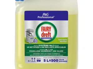 Fairy Liquido per Lavapiatti Professionale in Lavatrice, Detergente 5L