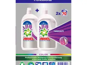 Ariel Professional Detergente Líquido para Ropa Detergente de Color, 2x70 Cargas de Lavado, 2x3.5L