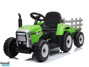 Electric Tractor Tractor Trailer 12V 4,5Ah Green Light, Music, MP3, Usb