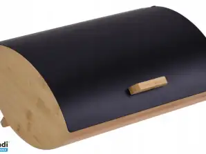 Krisberg pietų dėžė - konteineris - bambukas / nerūdijantis plienas - juoda BPA nemokamai