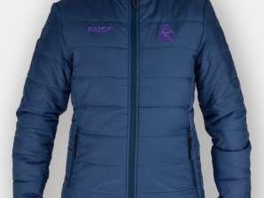 Real Madrid RM2PJKW1B Padded Jacket No. 1 – Royal RMCF Blue & Club Crest.