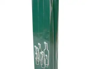 Bolsa de regalo de vino con estampado verde 43 cm