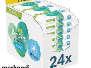 Pampers Harmonie Aqua Plastic Free 24x48 - Natuurlijke Vochtige Doekjes