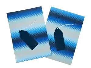 Tesco Geschenkpapier mit Etikett blau 50x70 cm, 2er-Set