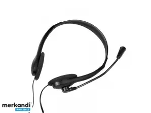 LogiLink Stereo Headset 2x 3 5 mm Jack Plug Boom Mikrofon HS0052