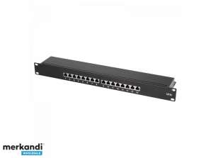 LogiLink Cat.6A Patch Panel 16 ports shielded 19 inch rack mount NP0076