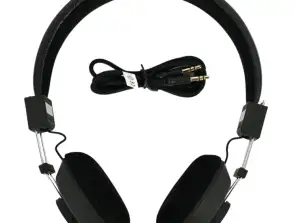 Динамічні накладні навушники чорні 20 см
