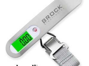 High-Precision Digital Luggage Scales with LED Display, 50kg Capacity, by Brock Electronics
