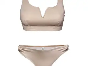 Beige preformed bikini sets for women