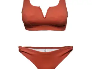 Conjuntos de bikini preformados para mujer en color marrón óxido
