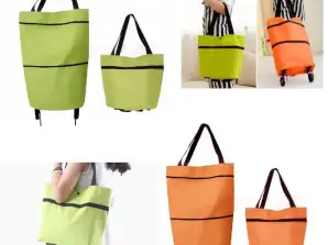 Collapsible shopping bag with wheels FOLDNCARRY