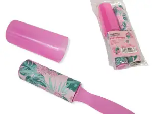 Pluizenroller roze tropical 5-delige set /Pluizenroller dierenprint 5-delige set