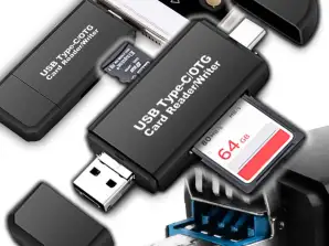 Micro SD TF Micro USB USB-C 5in1 geheugenkaartlezer voor laptoptelefoon YC-360A