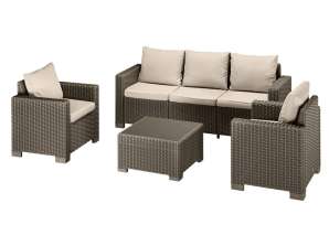 Mombasa 4-piece Outdoor Lounge Set in Cappuccino/Sand - Απόθεμα χονδρικής 158 σετ