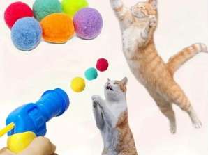 Brinquedo Interativo para Gato CATAPULTI - Incentiva a Atividade Física com 20 Bolas de Pelúcia &