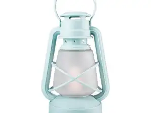 Gusta LED lantern on battery light blue 28 cm