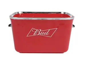 Пивний охолоджувач Bud ice bucket червоний 32 см