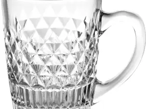 Комплект чаши, комплект от 6 чаени чаши за пиене с дръжки - 200 мл