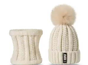 Chapéu de inverno e cachecol de 2 peças