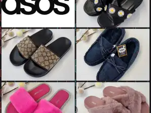 060052 Pantoffeln und Hausschuhe von ASOS. Das Angebot umfasst sowohl Damen- als auch Herrenmodelle.