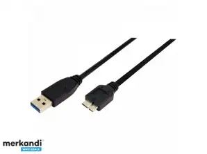 LogiLink-kabel USB 3.0-kontakt En >B Micro 2x-kontakt 2m CU0027