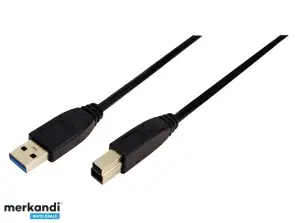 LogiLink Kabel USB 3.0 Connector A >B 2x Stekker 3m CU0025