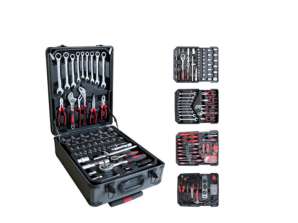 KraftWorld - Tool Case - Tool Trolley XXL 299 Tools with Ratchet