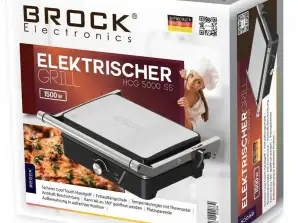 Kraftig elektrisk grill med et moderne, minimalistisk design, der passer til ethvert køkken.