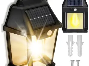 Solare LED Facciata Lampada Da Parete Lampadina Esterna Sensore Di Movimento