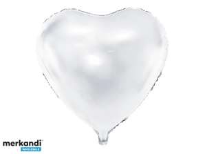 Foliový balónek Srdce bílý 45cm