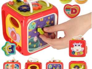 Jucărie educativă interactivă senzorială manipulativă de sortare a blocurilor de cuburi