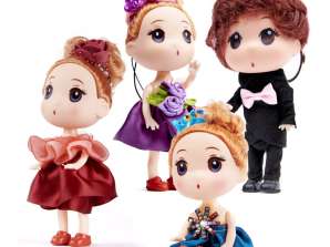 Doll dolls for dollhouse 3 girls 1 boy set of 4 pcs. 12cm