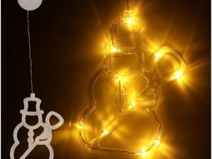 Lumières LED Suspendu Décoration de Noël Bonhomme de Neige 49cm 10 LED