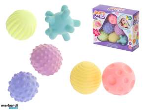 Комплект сензорни коригиращи играчки Balls от 6 бр