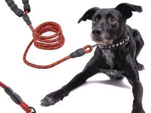 Training dog leash on a rope, durable, reflective 2m