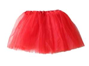 Tyl nederdel tutu kostume karneval kostume forklædning rød