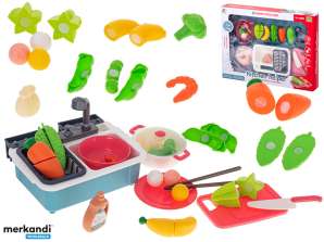 Velcro pjaustymo daržovės Vaikų virtuvės kriauklė su priedais