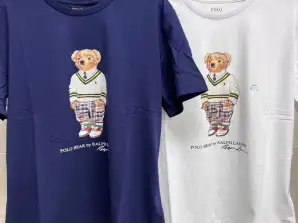 Ralph Lauren Bear t-shirt för män, storlekar: S - M - L - XL - XXL