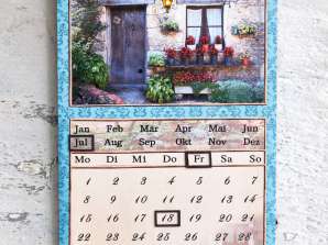 Calendario perpetuo a LED Country Idyll con interruttore Stock rimanente