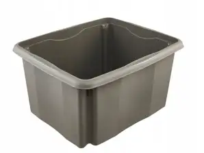 Штабелируемый контейнер для хранения Keeeper, серый, емкость 15 л 10 кг.